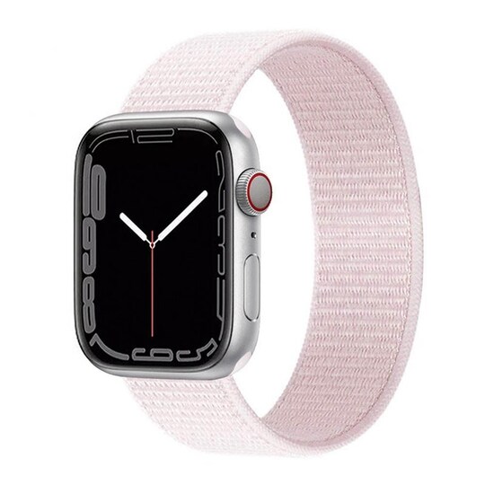 Nylonrannekoru Apple Watch 7 (45 mm) -Pearl Pink