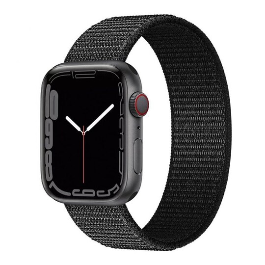 Nylonrannekoru Apple Watch 7 (41mm) -Dark Black
