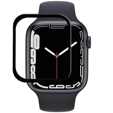 3D-kaareva lasinen näytönsuoja Apple Watch 7 (41mm) - musta