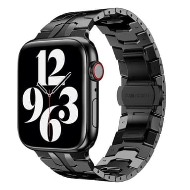 Iron Man Ruostumaton Ranneke Apple Watch 6 (44mm) - musta