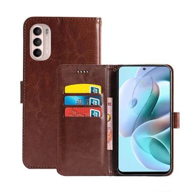 Lompakkokotelo 3-kortti Motorola Moto G41  - ruskea