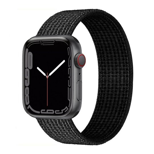 Nylonrannekoru Apple Watch 7 (41mm) -Black White