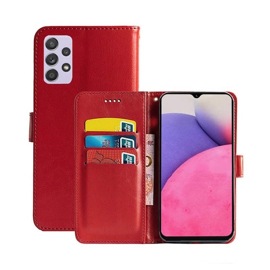 Samsung Galaxy A33 5G Lompakkokotelo 3-kortti  - punainen