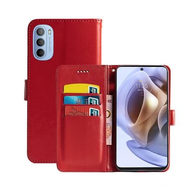 Lompakkokotelo 3-kortti Motorola Moto G31  - punainen