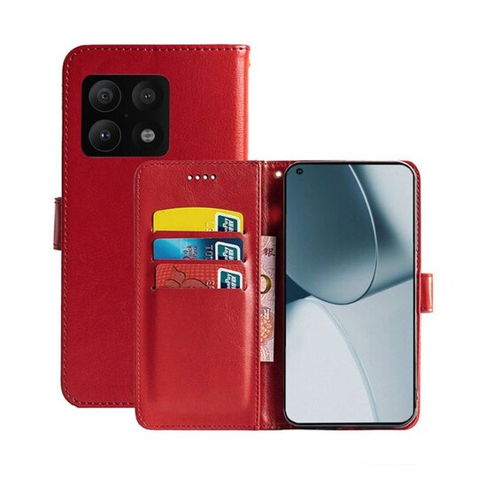 OnePlus 10 Pro Lompakkokotelo 3-kortti  - punainen