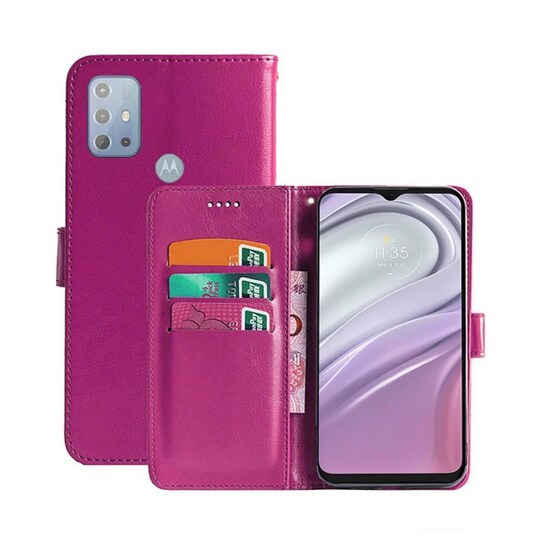 Lompakkokotelo 3-kortti Motorola Moto G20  - pinkki