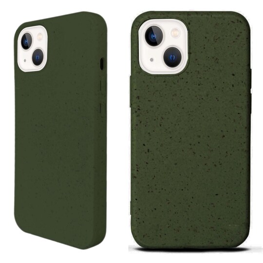 Ympäristöystävällinen Aitoa nahkaa iPhone 13 Kotelo - Dark Green