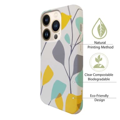Ympäristöystävällinen painettu iPhone 13 Pro Kotelo - Floral Impression
