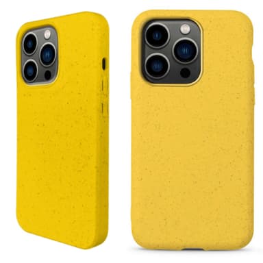 Ympäristöystävällinen Aitoa nahkaa iPhone 13 Pro Kotelo - Yellow