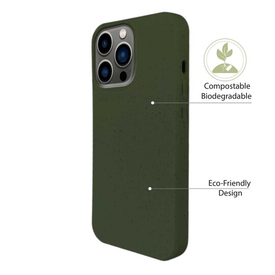 Ympäristöystävällinen Aitoa nahkaa iPhone 13 Pro Kotelo - Dark Green