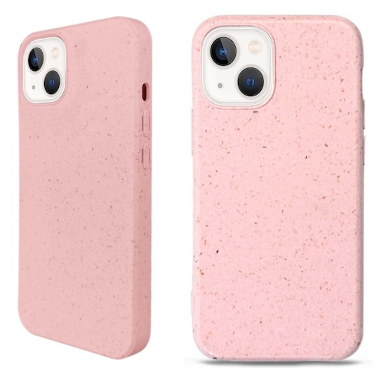 Ympäristöystävällinen Aitoa nahkaa iPhone 13 Kotelo - Pink