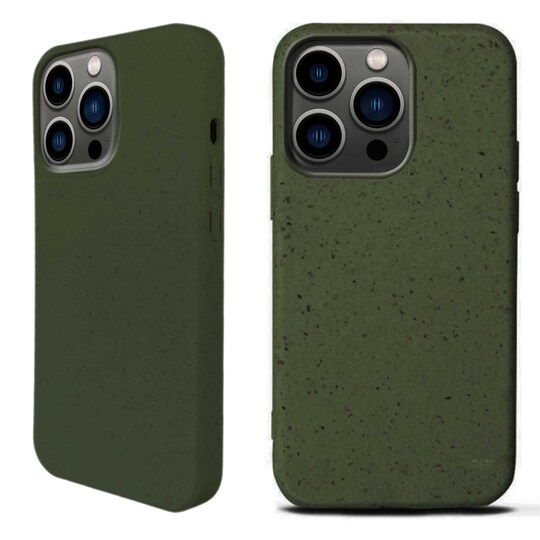 Ympäristöystävällinen Aitoa nahkaa iPhone 13 Pro Kotelo - Dark Green