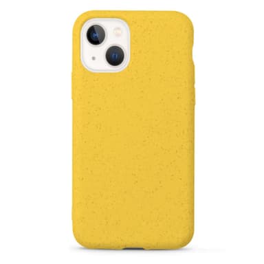 Ympäristöystävällinen Aitoa nahkaa iPhone 13 Kotelo - Yellow