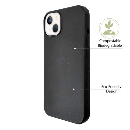 Ympäristöystävällinen Aitoa nahkaa iPhone 13 mini Kotelo - Black