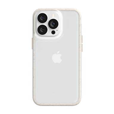 Ympäristöystävällinen Aitoa nahkaa iPhone 13 Pro Max Kotelo - Clear/White