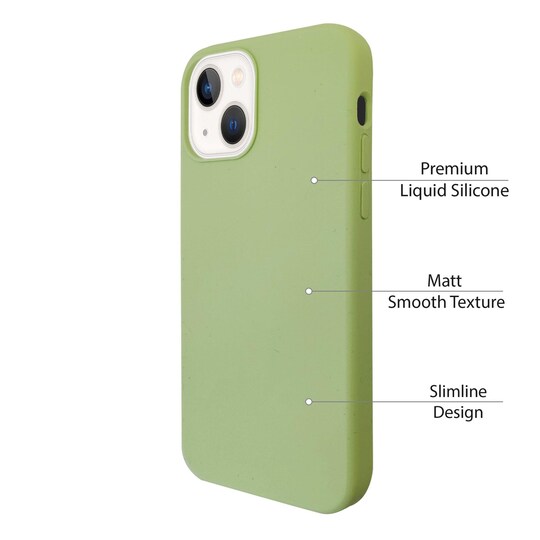iPhone 13 Nestemäinen silikoni Kotelo- Mint Green