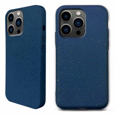 Ympäristöystävällinen Aitoa nahkaa iPhone 13 Pro Kotelo - Navy Blue