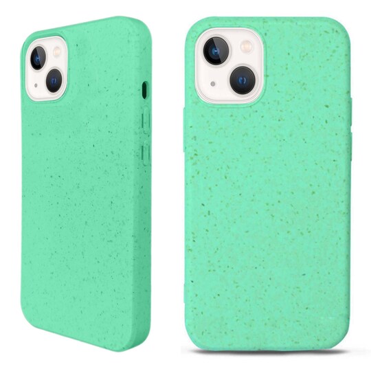 Ympäristöystävällinen Aitoa nahkaa iPhone 13 Kotelo - Mint Green