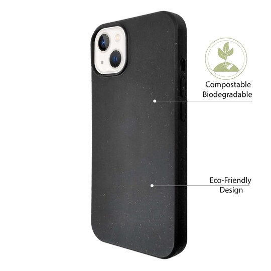 Ympäristöystävällinen Aitoa nahkaa iPhone 13 Kotelo - Black