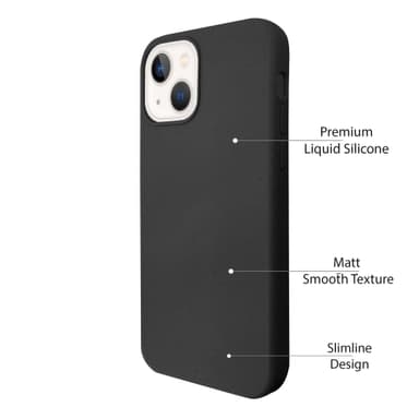 iPhone 13 mini Nestemäinen silikoni Kotelo- Black