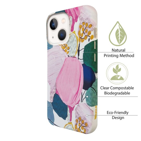 Ympäristöystävällinen painettu iPhone 13 Kotelo - Floral Impression