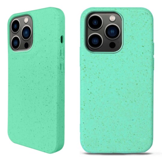 Ympäristöystävällinen Aitoa nahkaa iPhone 13 Pro Kotelo - Mint Green
