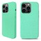 Ympäristöystävällinen Aitoa nahkaa iPhone 13 Pro Kotelo - Mint Green