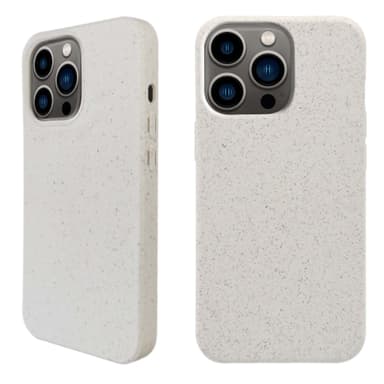 Ympäristöystävällinen Aitoa nahkaa iPhone 13 Pro Kotelo - White