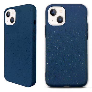 Ympäristöystävällinen Aitoa nahkaa iPhone 13 Kotelo - Navy Blue