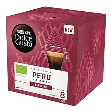 Nescafe Dolce Gusto Peru Espresso Organic kahvikapselit Nescafe Dolce Gusto Peru Espresso Organic kahvikapselit