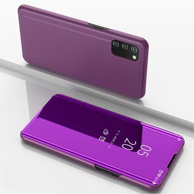 SKALO Samsung A02s / A03s Clear View Mirror Lompakko - Violetti