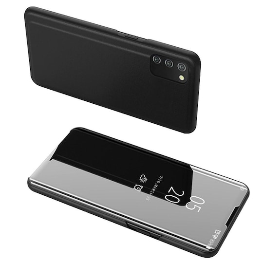 SKALO Samsung A02s / A03s Clear View Mirror Lompakko - Musta