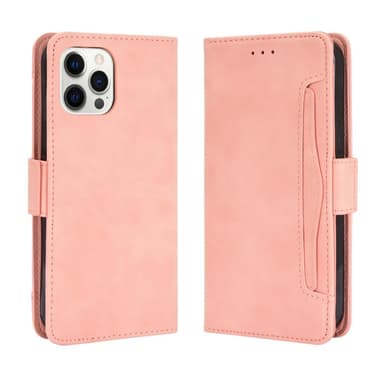 SKALO iPhone 13 Pro 6-lokeroa Lompakkokotelo - Pinkki