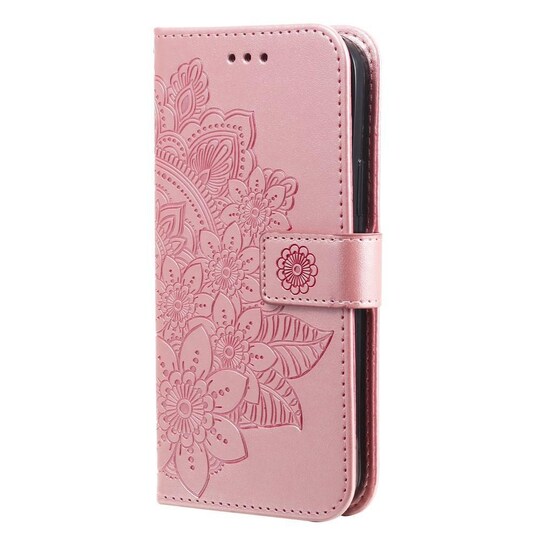 SKALO Moto G60S Mandala lompakkokotelo - Pinkki