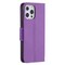 SKALO iPhone 13 Pro Max Premium Litchi Lompakkokotelo - Violetti