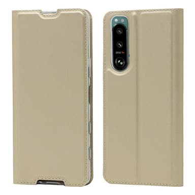 SKALO Sony Xperia 5 III Lompakkokotelo Ultra-ohut muotoilu - Kulta