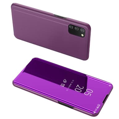 SKALO Samsung A02s / A03s Clear View Mirror Lompakko - Violetti