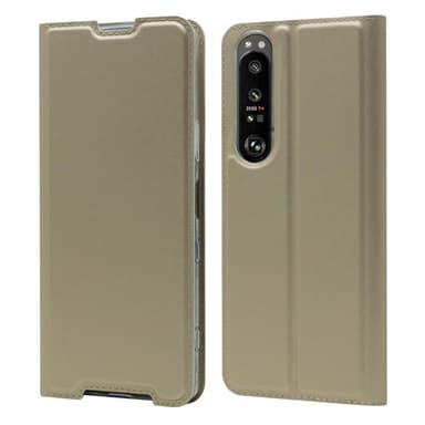 SKALO Sony Xperia 1 III Lompakkokotelo Ultra-ohut muotoilu - Kulta