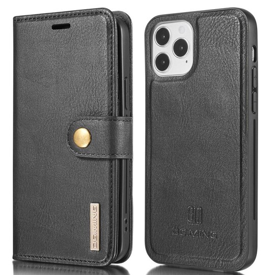 DG MING iPhone 13 Pro 2-in-1 magneetti lompakkokotelo - Musta