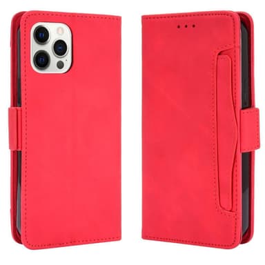 SKALO iPhone 13 Pro 6-lokeroa Lompakkokotelo - Punainen