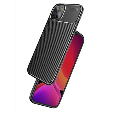 SKALO iPhone 13 Carbon Fiber TPU-suojakuori - Sininen