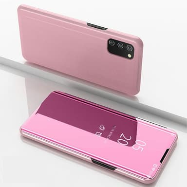SKALO Samsung A02s / A03s Clear View Mirror Lompakko - Pinkki