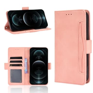 SKALO iPhone 13 Pro 6-lokeroa Lompakkokotelo - Pinkki