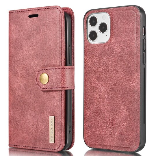 DG MING iPhone 13 Pro 2-in-1 magneetti lompakkokotelo - Punainen