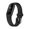 Silikonarmband Fitbit Luxe Svart med Silverspänne -Small