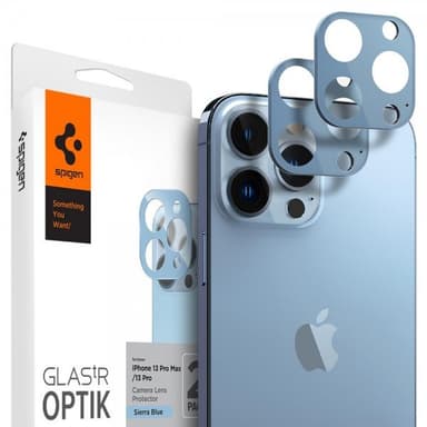 Spigen iPhone 13 Pro/iPhone 13 Pro Max Kameran linssinsuojus Glas.tR Optik 2-Pakkaus Sierra Blue