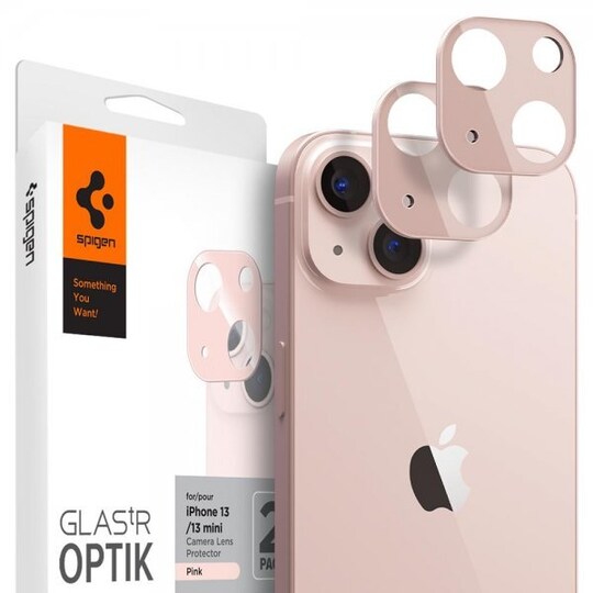 iPhone 13/iPhone 13 Mini Kameran linssinsuojus Glas.tR Optik 2-Pakkaus Vaaleanpunainen