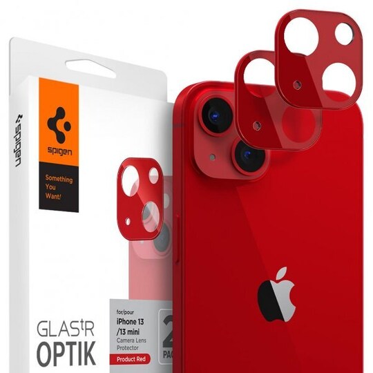 iPhone 13/iPhone 13 Mini Kameran linssinsuojus Glas.tR Optik 2-Pakkaus Product Red