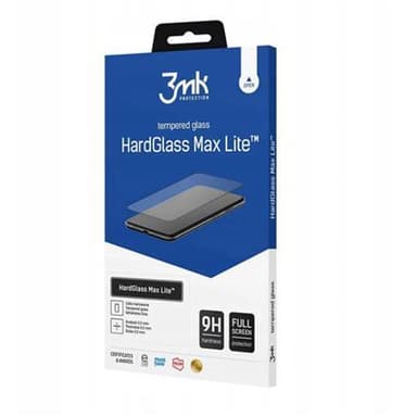 3MK HardGlass Max Lite iPhone 12/12 Prolle, musta, sormenjälkiä estävä näytönsuoja
