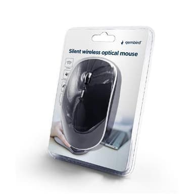 Gembird Silent langaton optinen hiiri MUSW-4BS-01 USB, musta